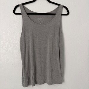 Cozy Earth Womens Premium Bamboo Tank Top Grey Heathered Scoop Neck Sleeveless M
